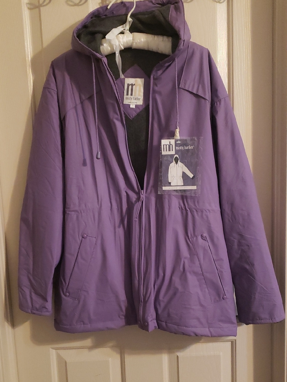 Misty Harbor Purple Hooded Women's Coat